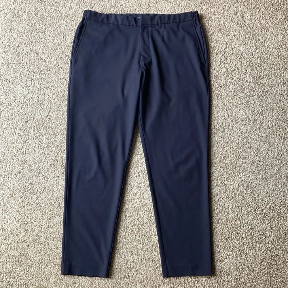 Theory Men’s Dark Gray Curtis SE Exclusive Twill Drawstring Pants 36